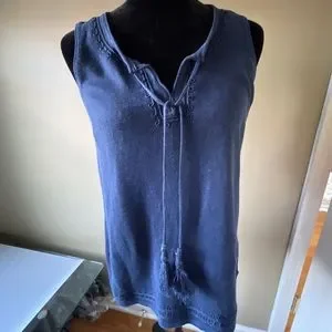 Tommy Bahama | Tops | Tommy Bahama Blue Knit Tunic Tank Tie
